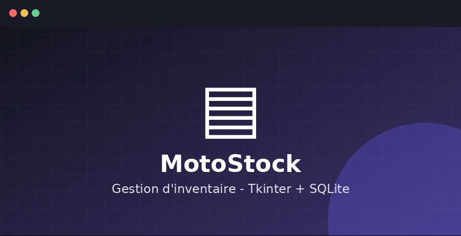 Aperçu du projet MotoStock